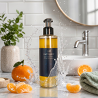 Gel nettoyant visage homme Frank Falleur, soin premium conçu pour éliminer les impuretés, l’excès de sébum et laisser la peau nette et fraîche.