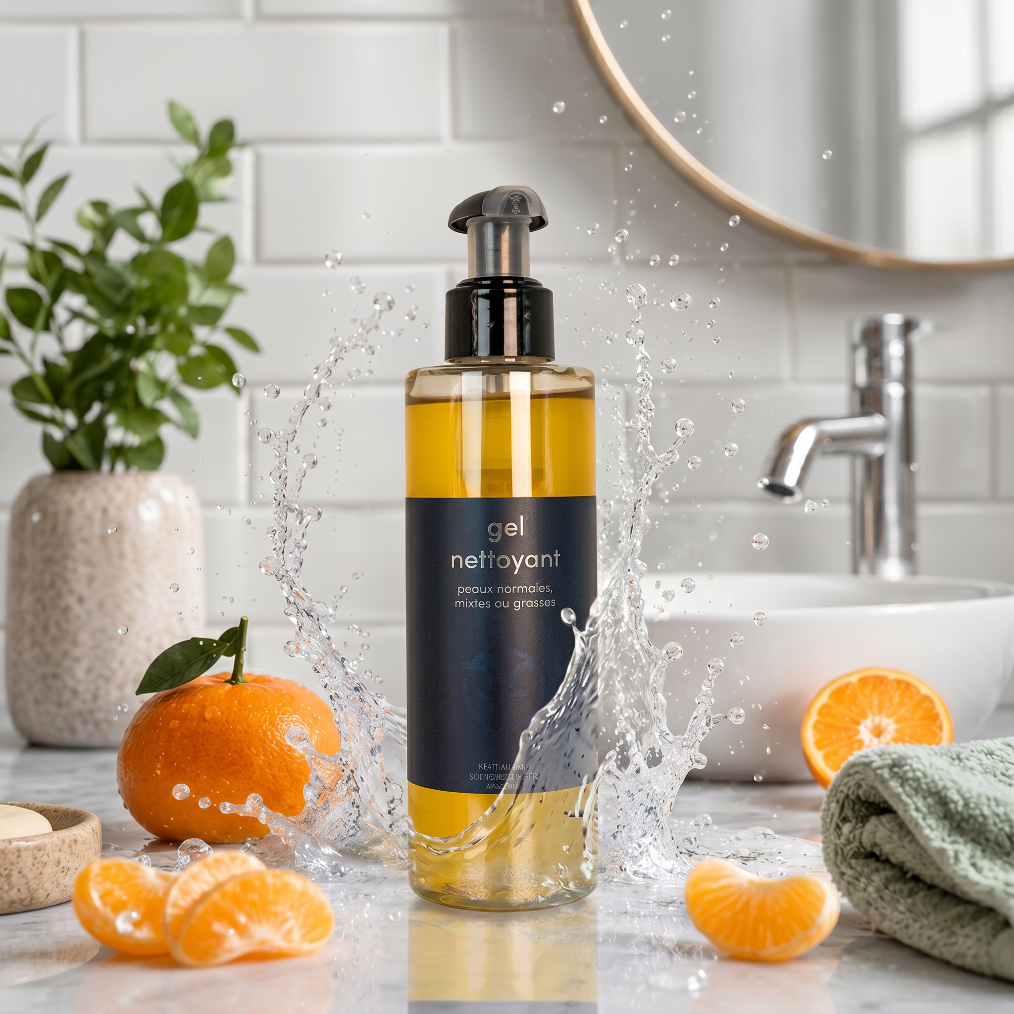 Gel nettoyant visage homme Frank Falleur, soin premium conçu pour éliminer les impuretés, l’excès de sébum et laisser la peau nette et fraîche.